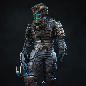 Isaac Clarke Statue | Dead Space Figure | Hand-Painted Resin 3D Print | Realistic Gaming Character Collectible Figurine | Horror Sci-Fi Deco
