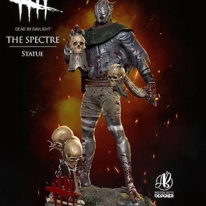 The Spectre - Dead by Daylight-inspirerad 3D-tryckt resinstaty - Handmålad skräckfigur - DBD fankonst-samlarobjekt