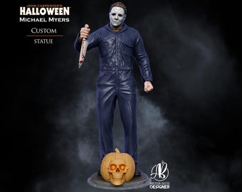 Hand-Painted Michael Myers Statue | High-Detail Resin 3D Print | Halloween Horror Collectible
