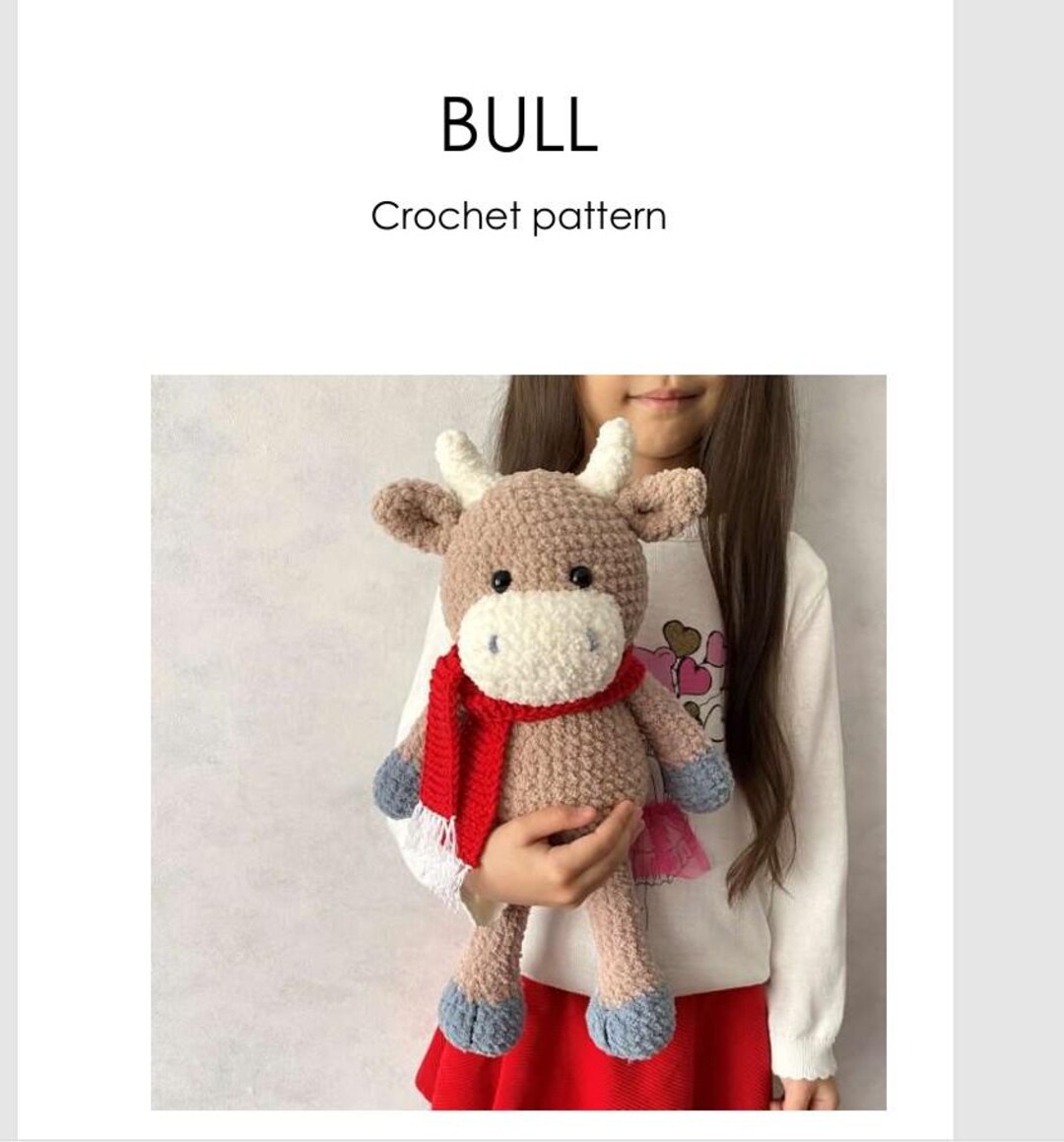 Crochet Pattern Little Bull PDF Tutorial - Amigurumi Bull - Amigurumi ...