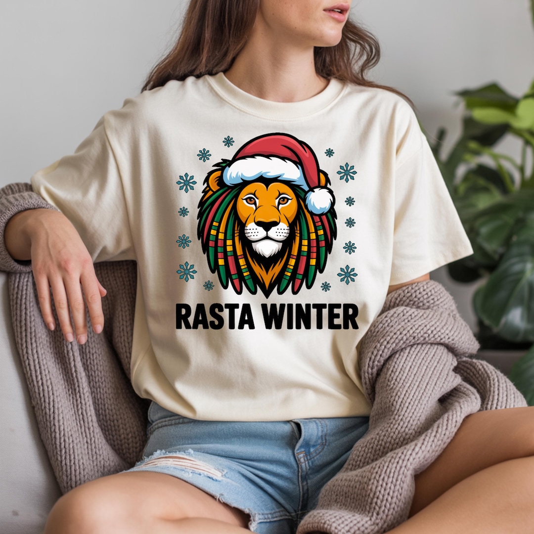 Funky Rasta Santa Rasta Winter Lion Christmas Png, Reggae Lion Holiday Design, Rasta ...