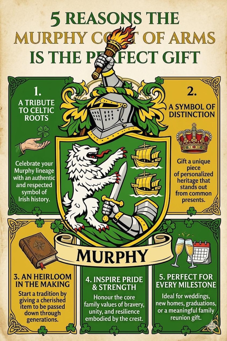 Custom Family Coat of Arms | Personalized Family Crest | Murphy ...