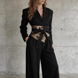 black belt for formal dress Sheer V-neckline Tulle Wedding Dress with Black Belt loveangeldress