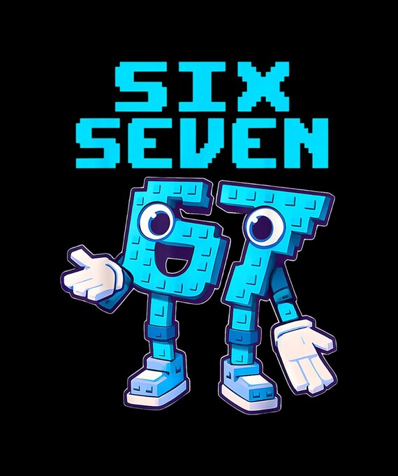 Steal a Brainrot Six Seven Italian Brainrot Kids Gaming Meme png, Baseball Number, Six Seven Meme Gen Alpha Slang Png