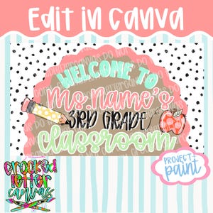Editable Classroom Banner Template | Paintable Canva Design (Digital Download)
