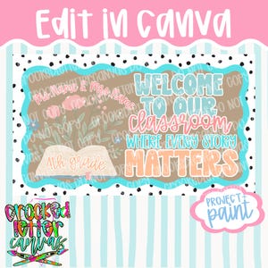 Editable Classroom Banner Template – Project & Paint Design (Digital Download)
