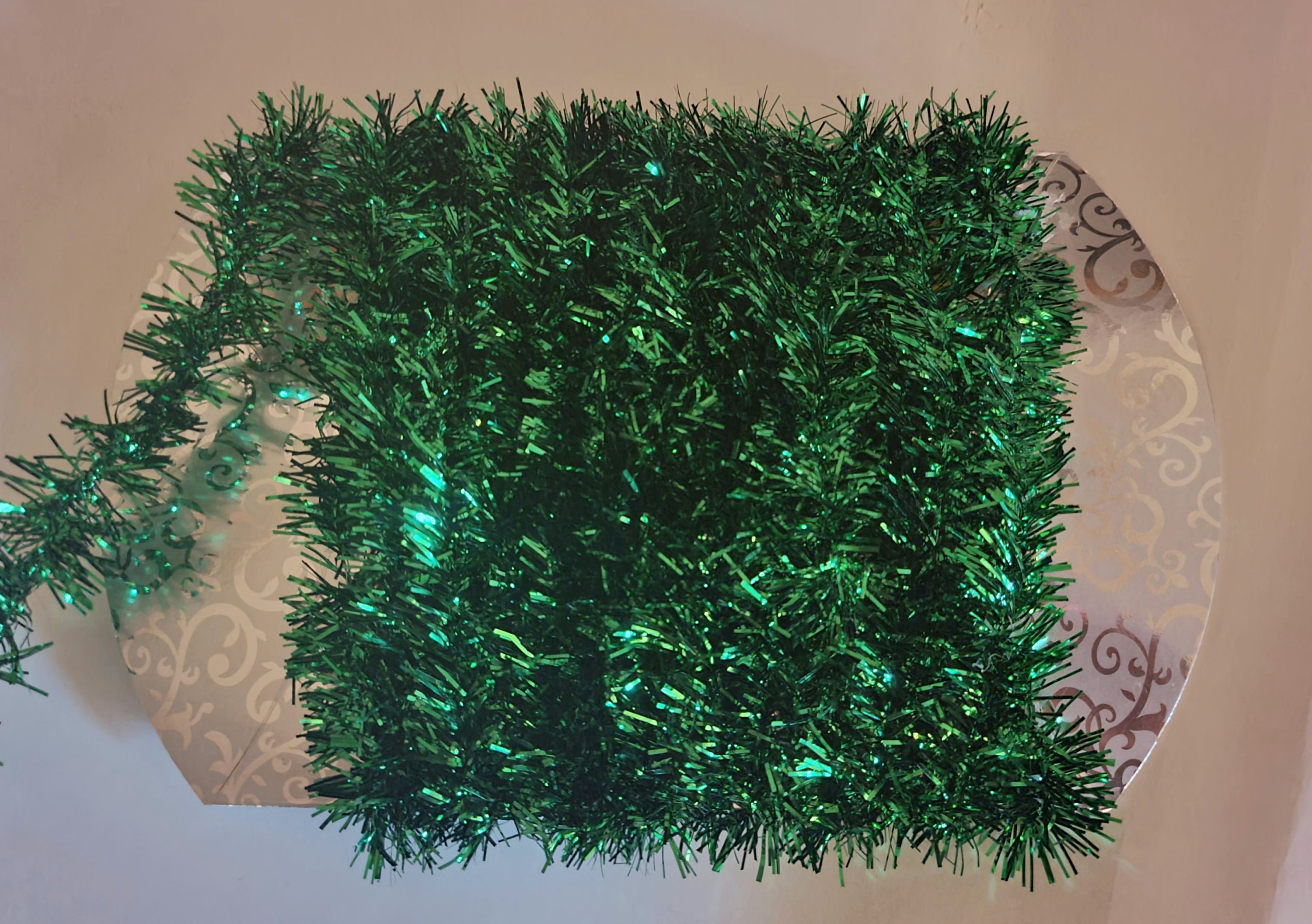 Christmas Wired Pipe Cleaners Tinsel Green. Sparkle TINSEL STEMS for Your  Shabby Creations 