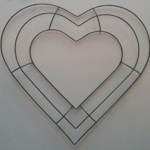 12” Heart Frame Wreath Form DIY Deco Mesh Burlap Frame