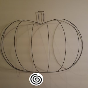 Pumpkin Metal 3D Wreath Form DIY Deco Mesh Burlap Frame