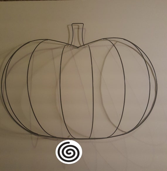 Pumpkin Metal 3D Wreath Form DIY Deco Mesh Burlap Frame UK