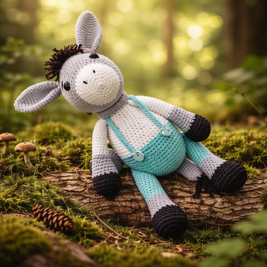 30 Donkey Crochet Patterns for Farm Animal Fans, Gifts, and Nursery Decor 32 Barnaby the Little Donkey Pattern