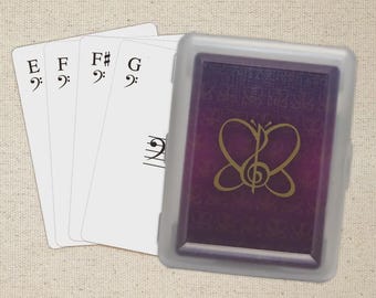 Music Theory Card Game - Play Music Cards: A Grand Staff Learning Tool. An amazing gift for any musician ~ Playing Cards of Music Notes!