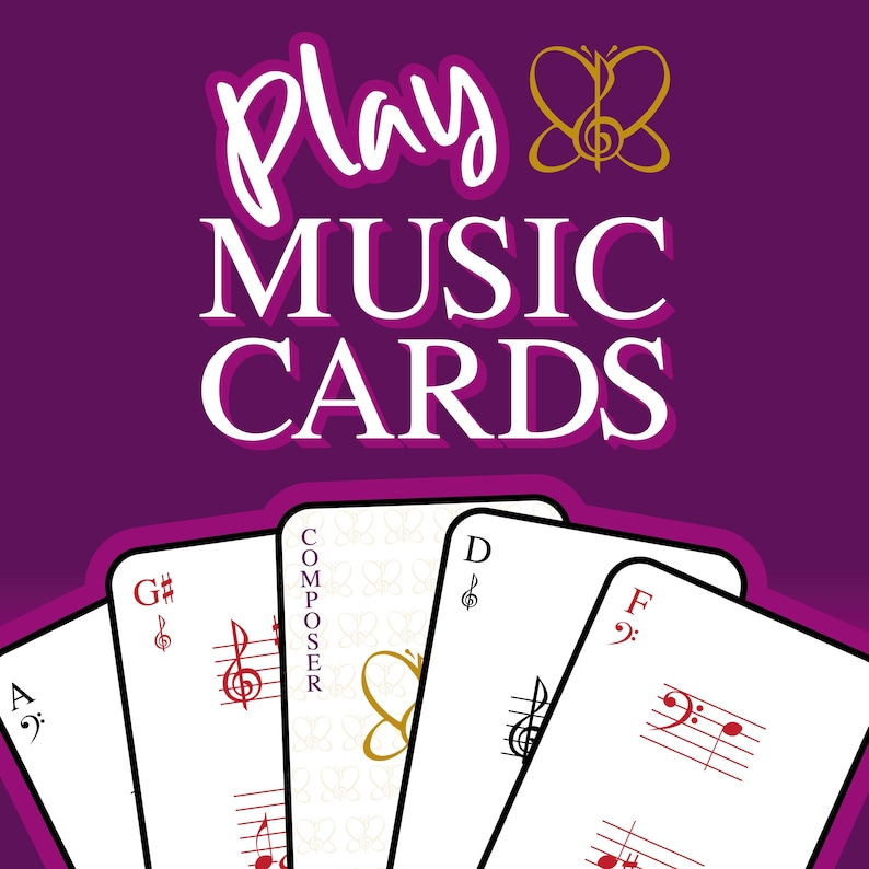 Music Theory Card Game - Play Music Cards: A Grand Staff Learning Tool. An amazing gift for any musician ~ Playing Cards of Music Notes! image 10