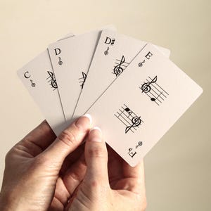 Music Theory Card Game - Play Music Cards: A Grand Staff Learning Tool. An amazing gift for any musician ~ Playing Cards of Music Notes! image 6