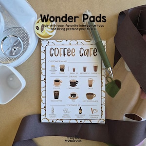 Wonder Pads: Coffee Cafe Pretend Play Notepad