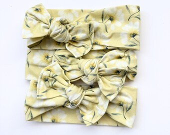 Baby Top Knot Headband : Soft Jersey Knit, 0-12 Months / handmade/ guguberry