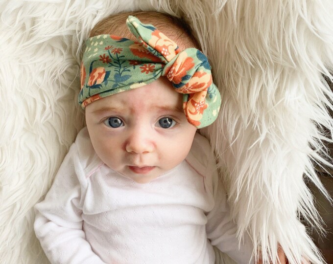 Organic Baby Top Knot Headband / Baby Headbands /toddler Etsy