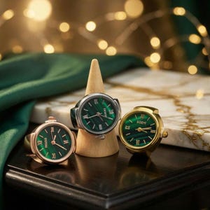 Vintage Punk Ring Watch – Quartz Movement Adjustable Band Unisex Jewelry