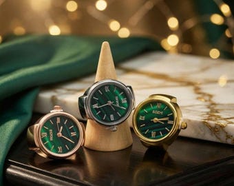 Vintage Punk Ring Watch – Quartz Movement Adjustable Band Unisex Jewelry