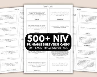 NIV Bibel-Verskarten druckbar, Kinder Schrift Memory Karten, christliche Ermutigungskarten, Sonntagsschule Bastelset