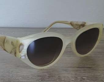 Etnia Barcelona Alguer WH Sunglasses - Natural Mineral Glass Lenses - N.MINT