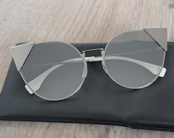 FENDI Women's Oversized Cat Eye Sunglasses FF0190/S Made in Italy - MINT