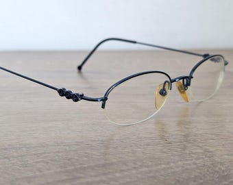 Vintage Jean Paul Gaultier JPG 57-8102 Half Rim Eyeglasses Frames Made in Japan 90's