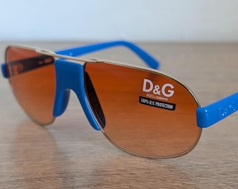 Vintage DOLCE and GABBANA D&G 2062 col. 487 Sunglasses Made in Italy - 1990's - RARE