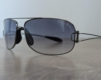Dolce & Gabbana DG 407S Mens Metal Sunglasses Made in Italy - Y2K
