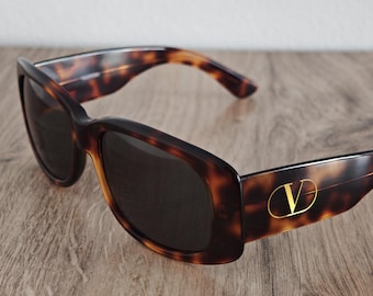 VALENTINO 5000/S Vintage Tortoise Shell Sunglasses Made in Italy - c. 1980's