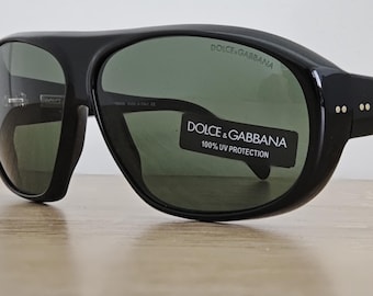 Vintage DOLCE & GABBANA DG 4030 Black Acetate Sunglasses - Original Mineral Glass Lenses