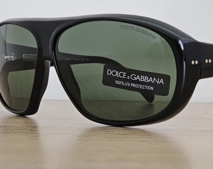 Vintage DOLCE & GABBANA DG 4030 Black Acetate Sunglasses - Original Mineral Glass Lenses