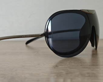 Vintage CHANEL 6006 Shield Mask Sunglasses Made in Italy - NOS - Y2k - c. 2000s