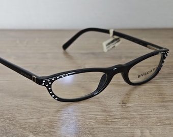 BVLGARI 451-B Women's Black Eyeglasses Frames - NOS