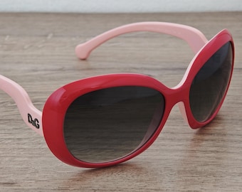 Vintage Dolce & Gabbana DG 8063 Women's Red Sunglasses Made in Italy