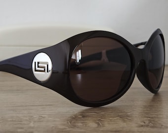 VERSACE 4164 Women's Oversized Greek Key Sunglasses Made in Italy - NOS - c. 2000's