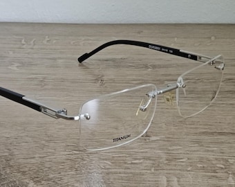 Dunhill Titanium Rimless Eyeglasses Frames DU03801 Made in Italy 54-18 135 NOS