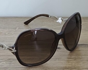 BVLGARI 8036-B Oversized Sunglasses Made in Italy - NOS