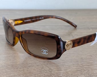 CHANEL Schildpatt Sonnenbrille - 6024 Made in Italy - Braun Farbverlauf - NOS - c. 2000er Jahren