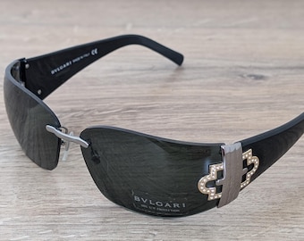 BVLGARI 655-B Rimless Sunglasses Made in Italy - 2000's - NOS - RARE