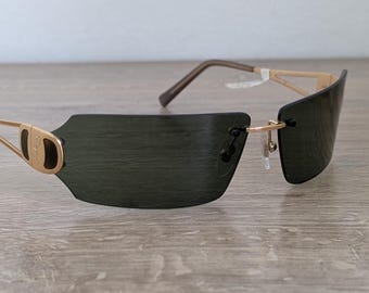 Salvatore Ferragamo 1083 Rimless Sunglasses Made in Italy - c. 2000s