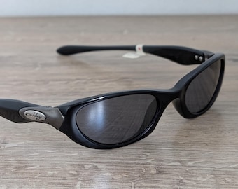 Oakley Dartboard Vintage 2000s Shield Wrap Black Sunglasses, Rare