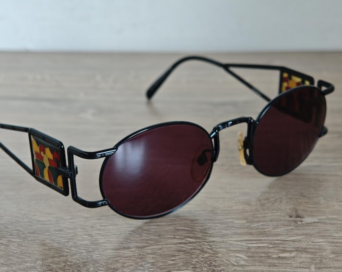 Jean Paul Gaultier 56-4672 Vintage Sunglasses Made in Japan – Black Matte Frame – NOS - c. 1990s