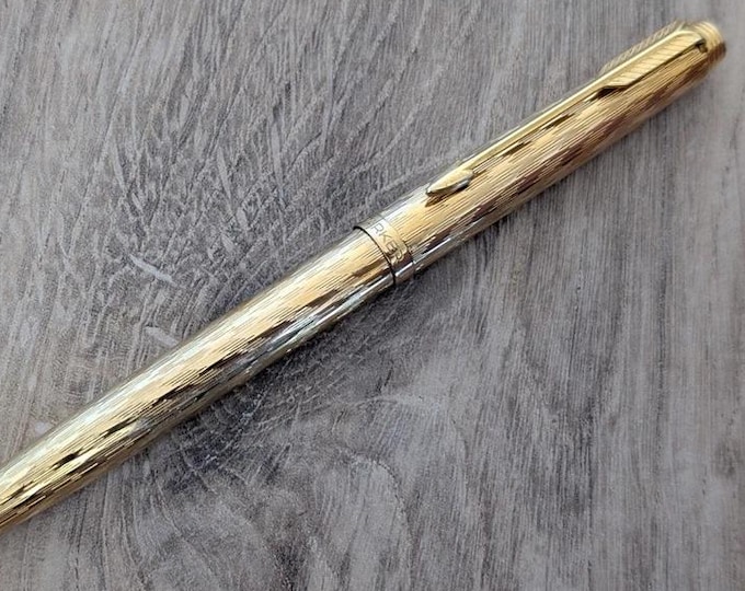 Parker 75 Flamme Gold Plated Ballpoint Pen - RARE
