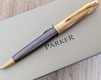 Parker 100 Smoke Bronze Ballpoint Pen made in France - MINT
