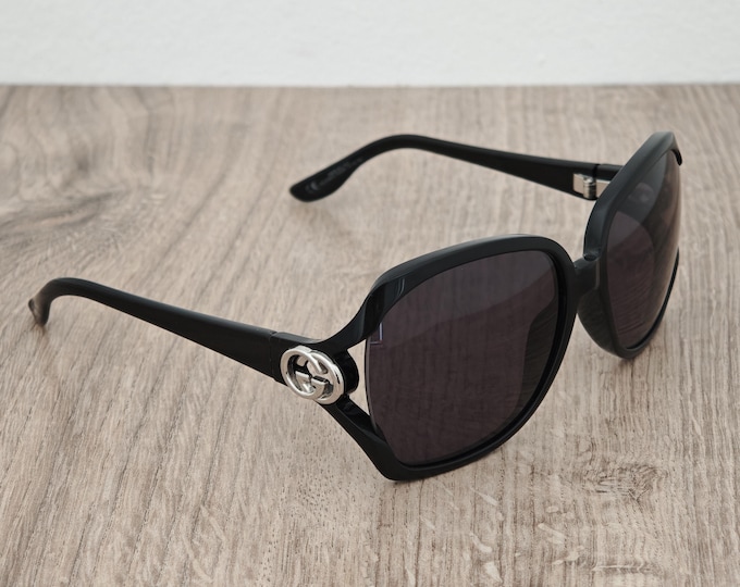 GUCCI GG 2986/S Women's Black Oversized Sunglasses Made in Italy