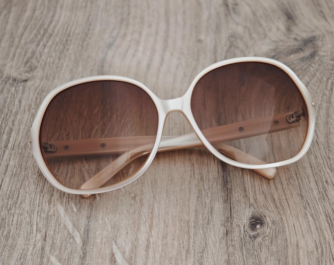 Yves Saint Laurent YSL 6290/S Oversized Sunglasses – Beige Gradient Brown Made Italy