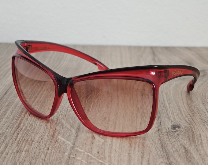 Yves Saint Laurent 7955 Vintage Oversized Sunglasses Made in France - c. 1970's
