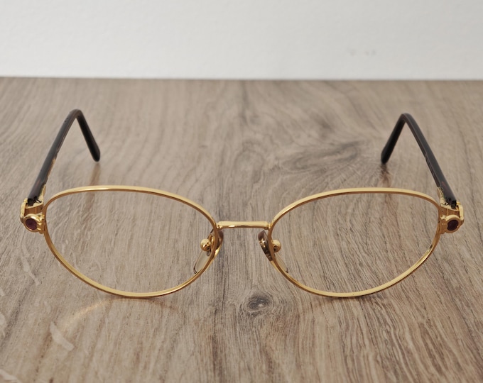 Salvatore Ferragamo 1551 Women's Gold Eyeglasses Frames Made in Italy