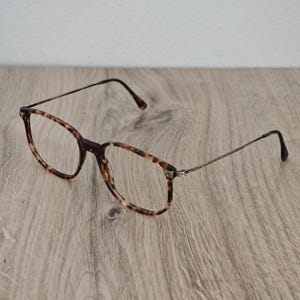 Vintage Giorgio Armani 335 Eyeglasses Frames Made in Italy - Tortoise Acetate x Bronze Metal